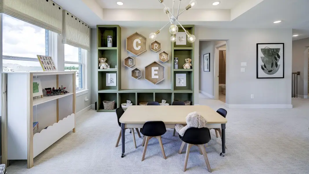 Furnished interior view inside a new home in Meridiana, Manvel (Image 16). Furnished interior view inside a new home in Meridiana, Manvel (Image 16).