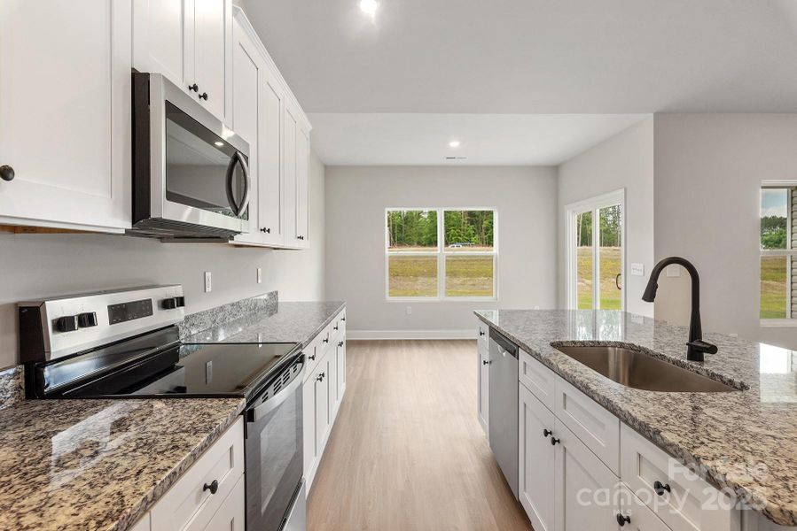 Furnished interior view inside a new home in Ascot Woods, Charlotte (Image 4).