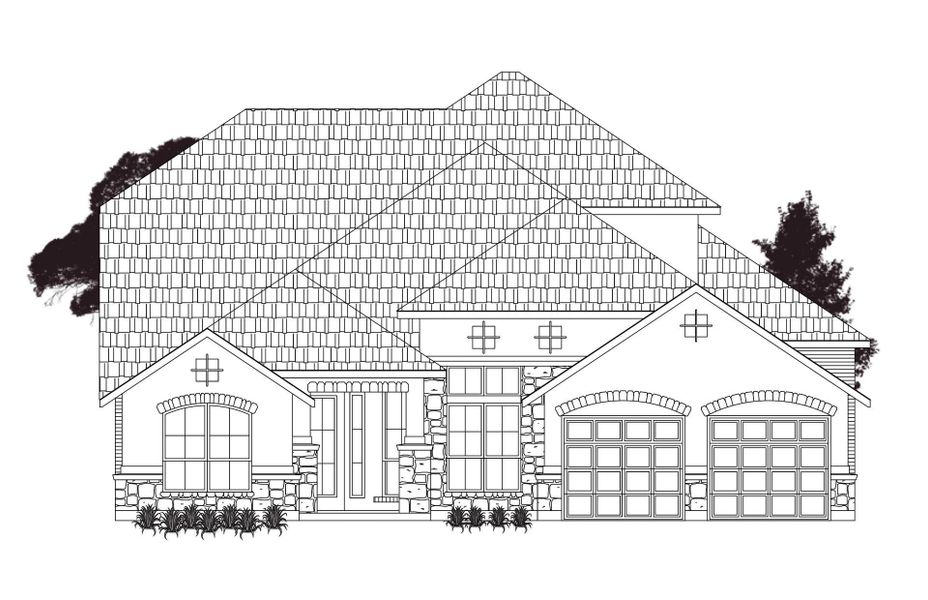 Exterior rendering of this home design in The Woodlands Hills 65′, Willis, TX (Image 3). Exterior rendering of this home design in The Woodlands Hills 65′, Willis, TX (Image 3).