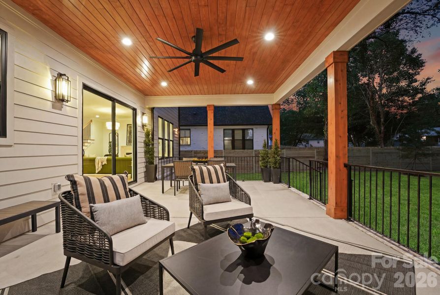 Exterior details and patio area of a home in , Charlotte (Image 29).