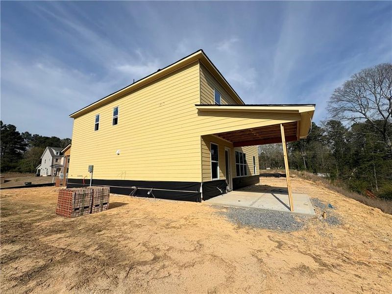 Exterior details and patio area of a home in Oak Valley Estates, Marietta (Image 29).