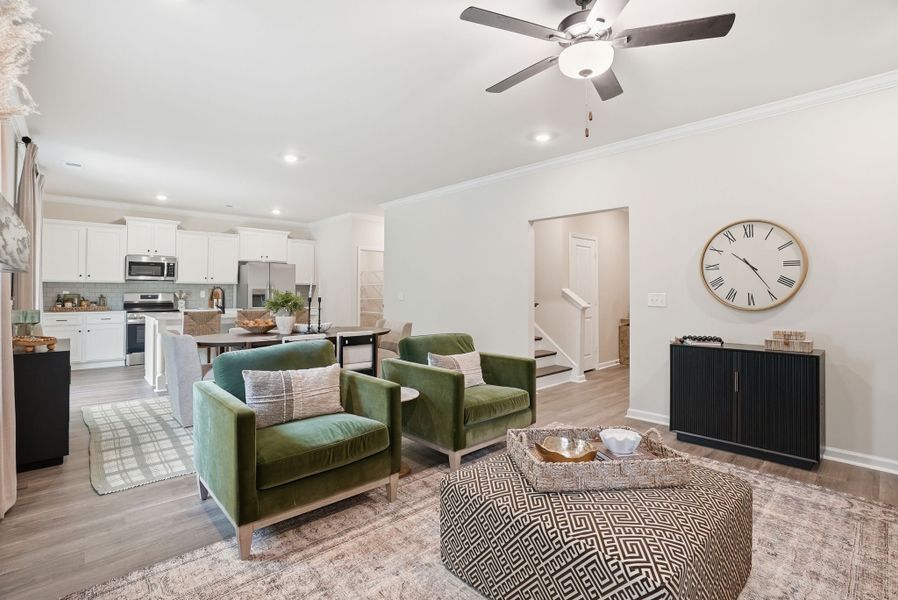 Representative furnished interior of a home built from the Myrtle Select M by McGuinn Homes in Broadway Lake, Anderson (Image 12).