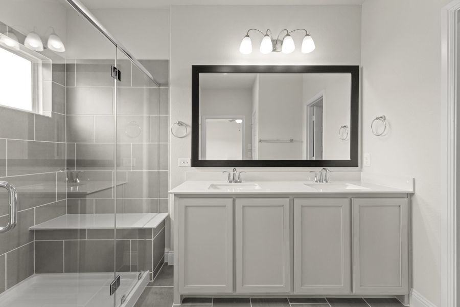 Furnished interior view inside a new home in Keeneland, Aubrey (Image 9).