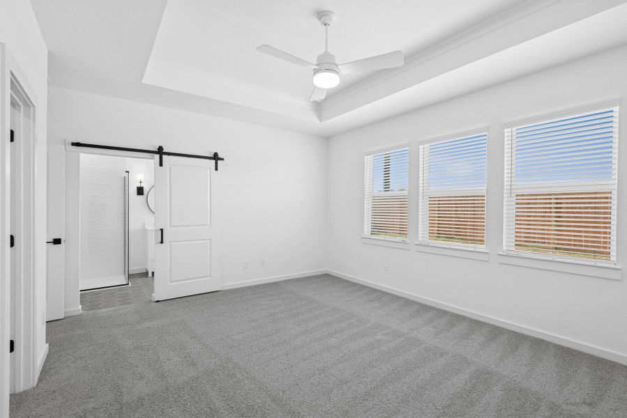 Spacious primary suite