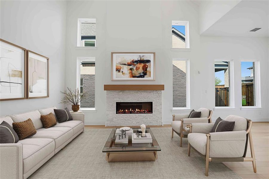 Furnished interior view inside a new home in Hillside Village, Celina (Image 9). Furnished interior view inside a new home in Hillside Village, Celina (Image 9).