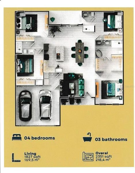 2D floor plan layout of this home in , Citrus Springs, FL (Image 5).