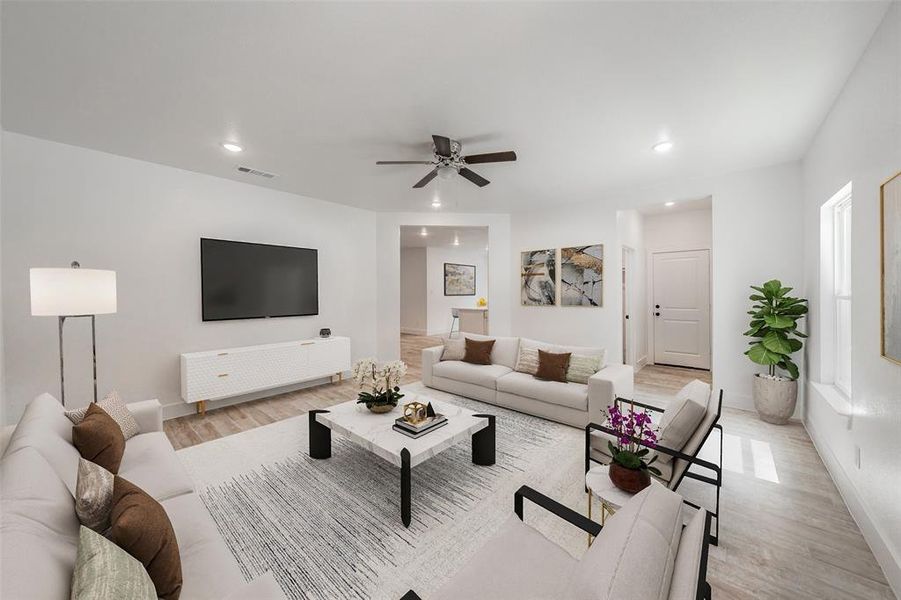 Furnished interior view inside a new home in , Dallas (Image 6).