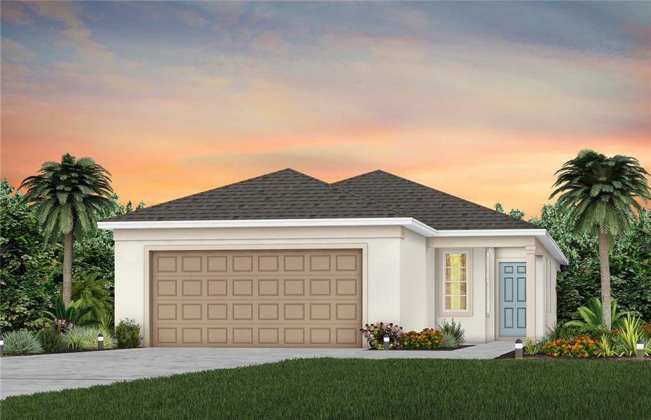 Exterior Design. Artistic rendering for this new construction home. Pictures are for illustrative purposes only. Elevations, colors and options may vary.