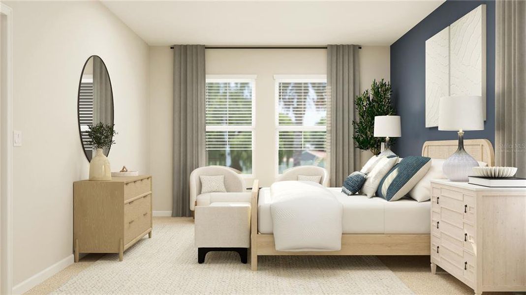 Furnished interior view inside a new home in Waterstone: Estate II Collection, Groveland (Image 24). Furnished interior view inside a new home in Waterstone: Estate II Collection, Groveland (Image 24).