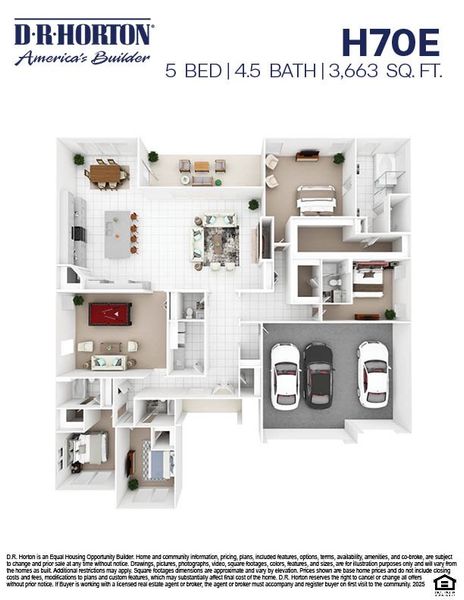 2D floor plan layout for the H70E by D.R. Horton in Butlers Bend Estates, Pinehurst, TX (Image 4). 2D floor plan layout for the H70E by D.R. Horton in Butlers Bend Estates, Pinehurst, TX (Image 4).