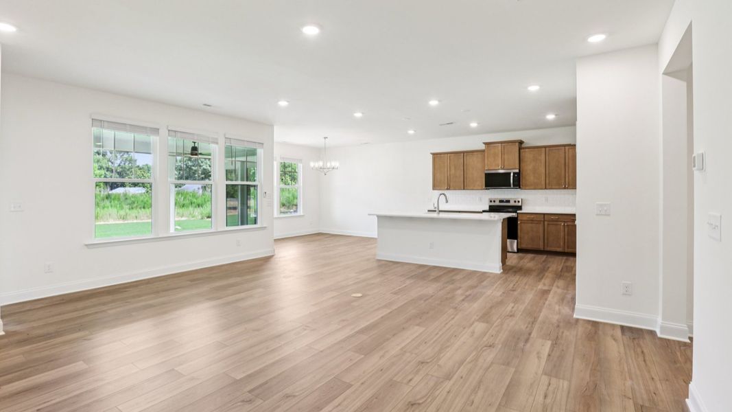 Representative furnished interior of a home built from the Pendleton by DRB Homes in Sidney Creek Single Family, Zebulon (Image 6).