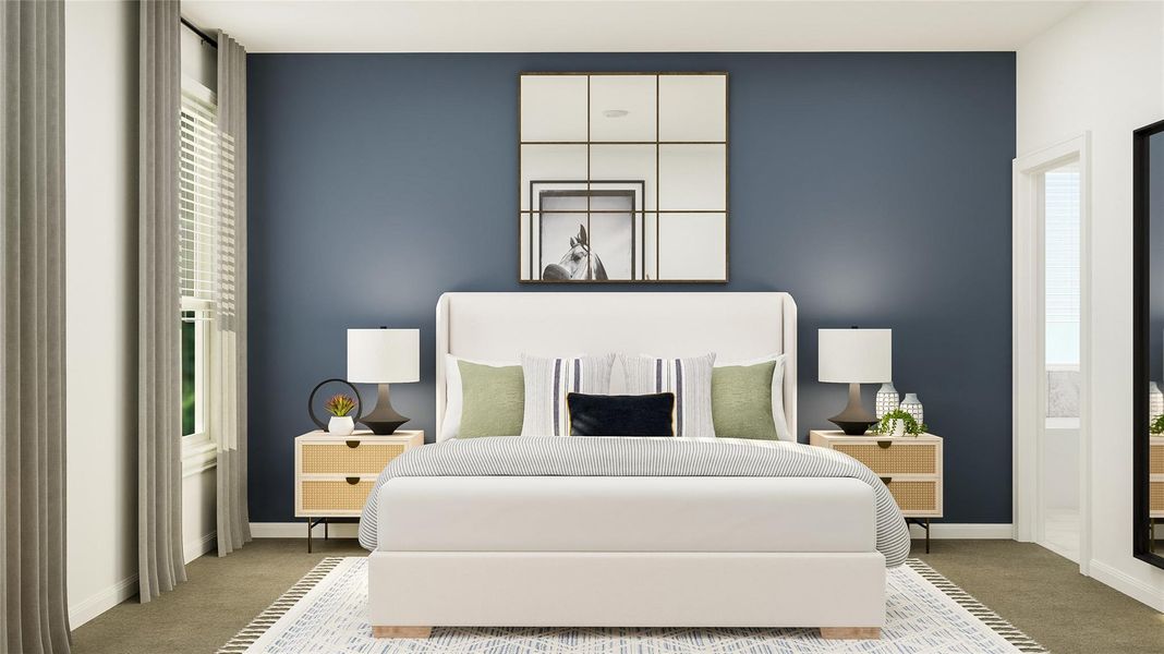 Furnished interior view inside a new home in Cotton Brook: Claremont Collection, Hutto (Image 14).