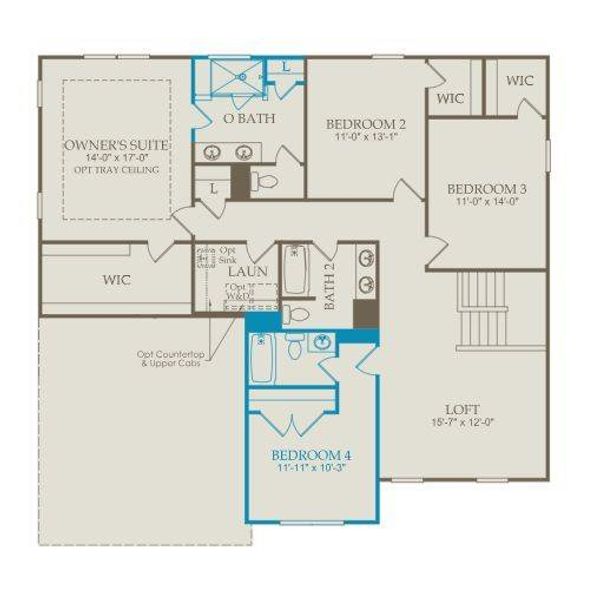 2D floor plan layout of this home in Riversprings, Dacula, GA (Image 3).