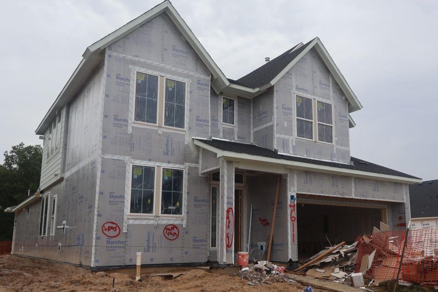 In-progress construction of a new home in Woodson’s Reserve, Spring, TX (Image 7).