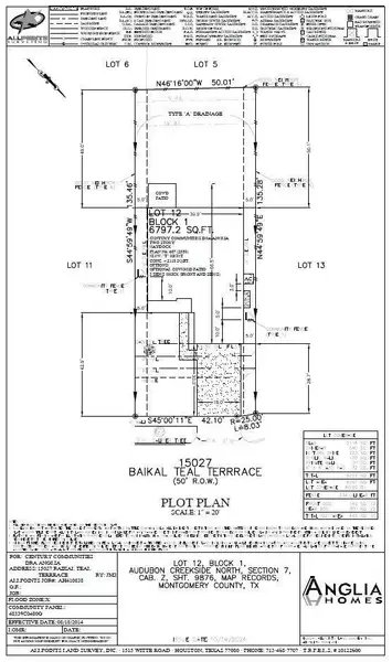 2D floor plan layout of this home in Audubon, Magnolia, TX (Image 3).