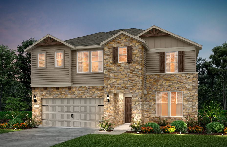 The Sweetwater, a two-story home with 2-car garage, shown with Home Exterior 40