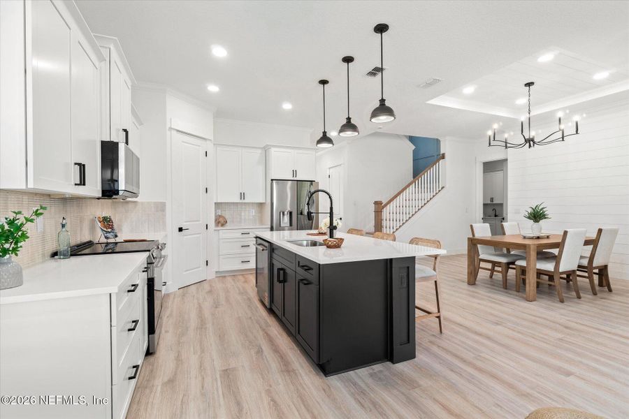 Furnished interior view inside a new home in , Jacksonville Beach (Image 7). Furnished interior view inside a new home in , Jacksonville Beach (Image 7).