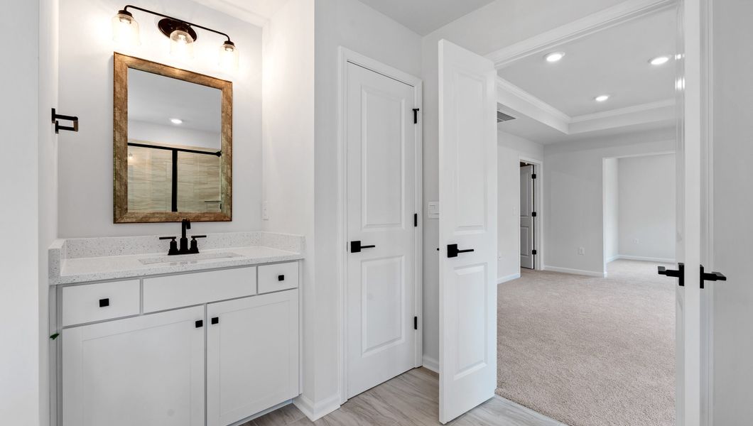 Furnished interior view inside a new home in Whitehawk Meadows, Travelers Rest (Image 14). Furnished interior view inside a new home in Whitehawk Meadows, Travelers Rest (Image 14).