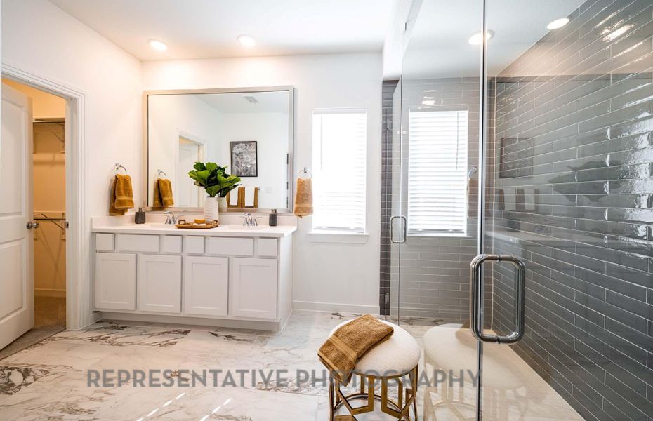 Furnished interior view inside a new home in Pomona, Manvel (Image 31). Furnished interior view inside a new home in Pomona, Manvel (Image 31).