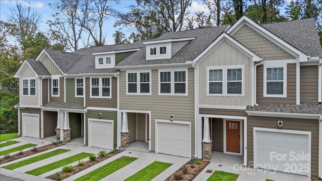 Front exterior of a new home in Clayton Crossing, Arden, NC, highlighting curb appeal (Image 1). Front exterior of a new home in Clayton Crossing, Arden, NC, highlighting curb appeal (Image 1).
