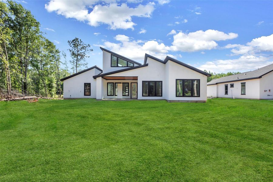 Striking modern facade with bold architectural lines. Striking modern facade with bold architectural lines.