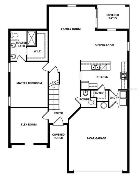 2D floor plan layout of this home in Tula Parc, Astatula, FL (Image 5).