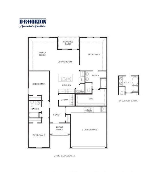 2D floor plan layout of this home in Watermark, Alvin, TX (Image 4).