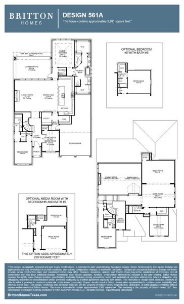 2D floor plan layout for the 561A by Britton Homes in Walsh, Aledo, TX (Image 4). 2D floor plan layout for the 561A by Britton Homes in Walsh, Aledo, TX (Image 4).