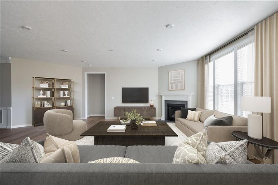 Furnished interior view inside a new home in Reunion, Flowery Branch (Image 5).