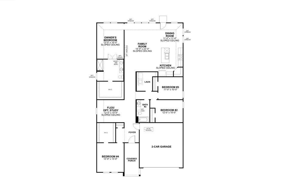 2D floor plan layout for the Esparanza - 40' Smart Series by M/I Homes in Lane Ranch, Sanger, TX (Image 3).