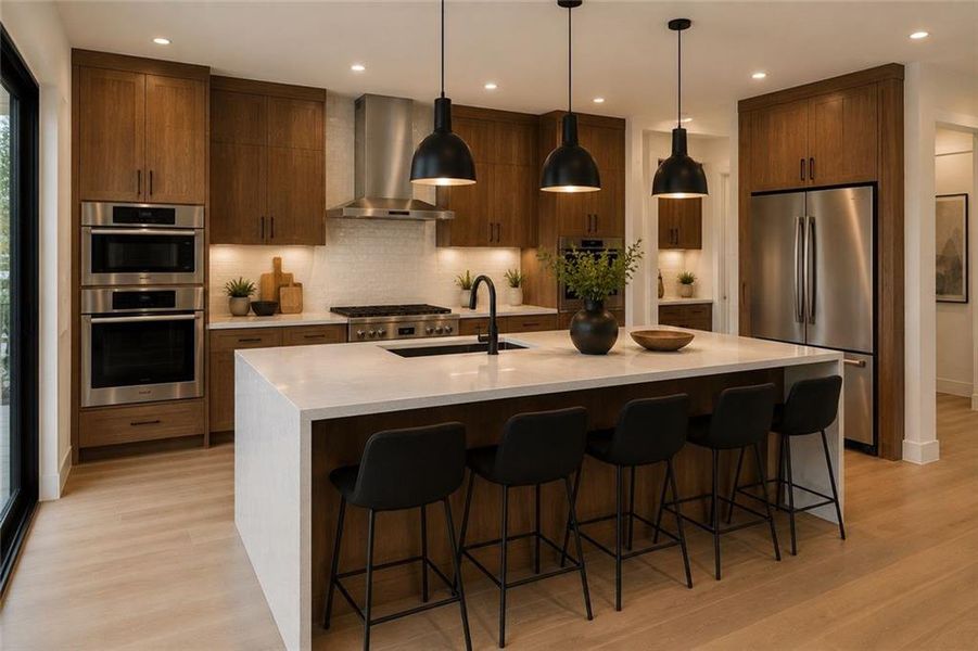 Furnished interior view inside a new home in , Atlanta (Image 6).