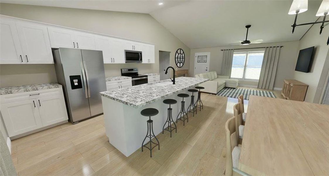 Furnished interior view inside a new home in , Ocklawaha (Image 6).