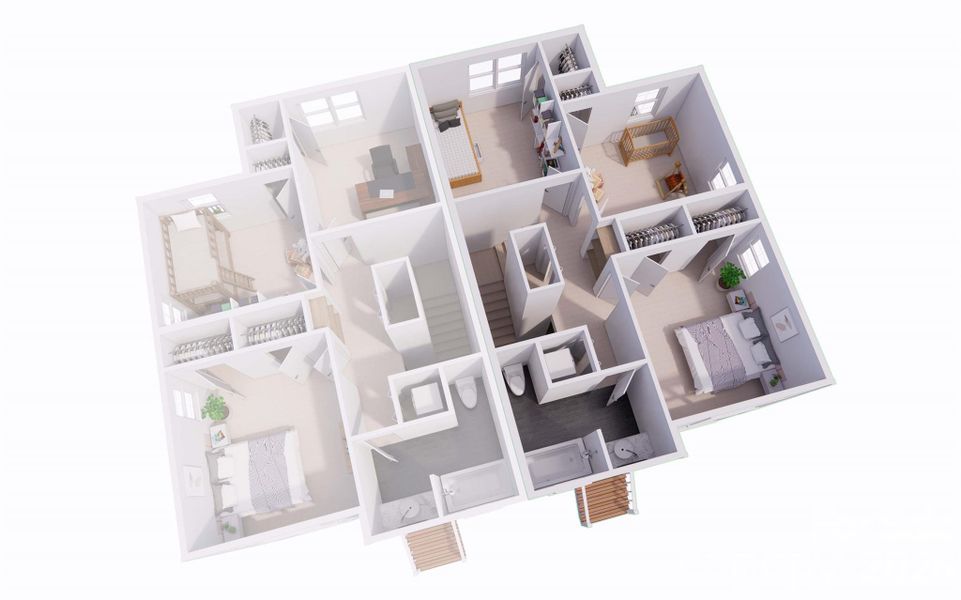 3 BR upstairs right side