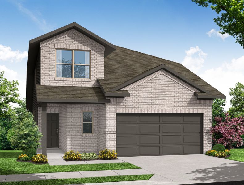 Representative exterior photo of a completed home built from the Oak by Impression Homes in Churchill, Anna, TX (Image 2). Representative exterior photo of a completed home built from the Oak by Impression Homes in Churchill, Anna, TX (Image 2).
