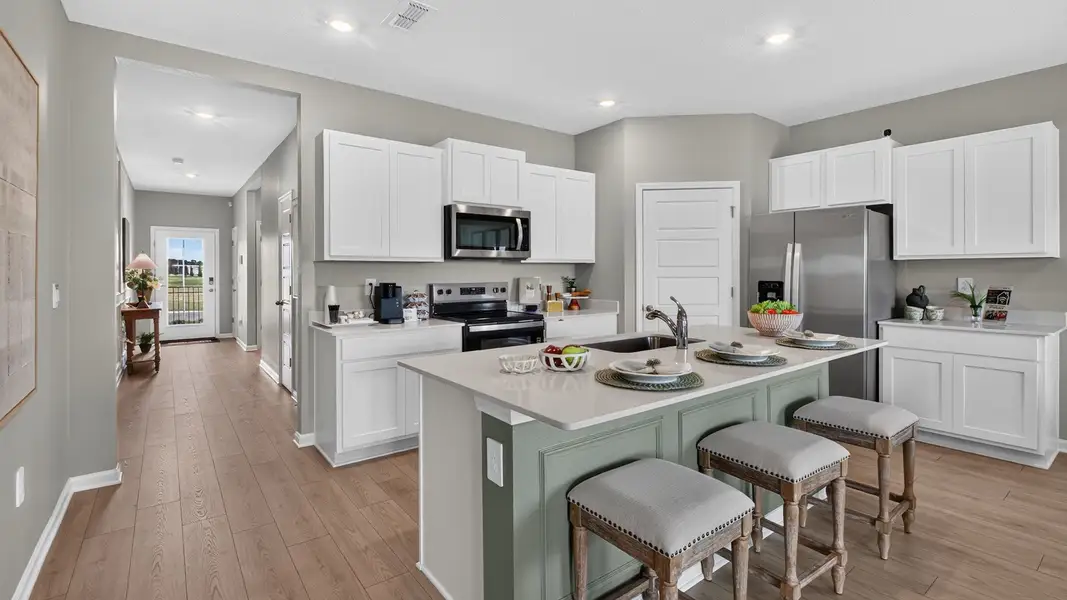 Furnished interior view inside a new home in Rookery, Green Cove Springs (Image 8). Furnished interior view inside a new home in Rookery, Green Cove Springs (Image 8).