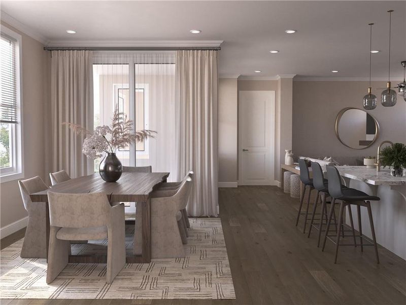 Furnished interior view inside a new home in Aberdeen, Hoschton (Image 9).