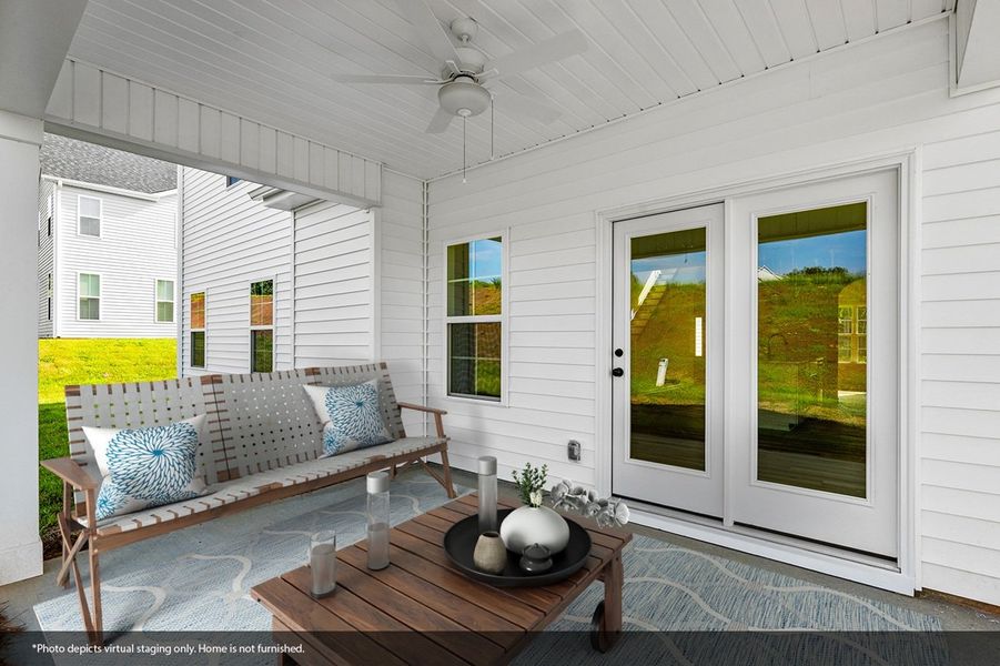 Exterior details and patio area of a home in Brooke Hill, Lewisville (Image 3). Exterior details and patio area of a home in Brooke Hill, Lewisville (Image 3).