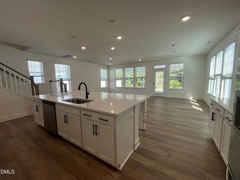 Kitchen overlooking Family Room