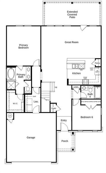 This floor plan features 5 bedrooms, 3 full baths and over 2,500 square feet of living space.