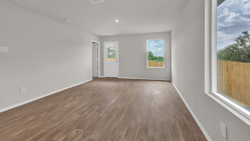 Representative unfurnished interior of a home built from the The Atlanta by D.R. Horton in Spring Valley, New Braunfels (Image 20). Representative unfurnished interior of a home built from the The Atlanta by D.R. Horton in Spring Valley, New Braunfels (Image 20).