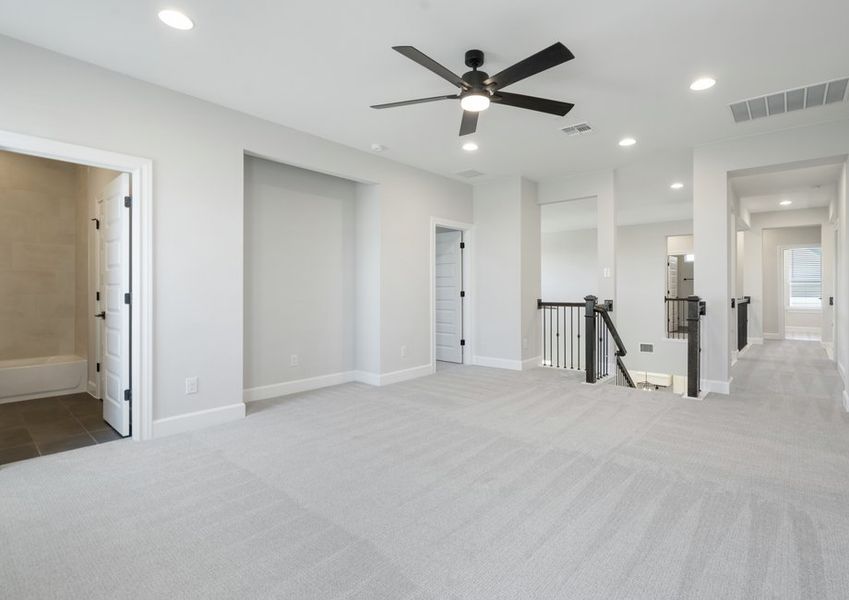 The upstairs loft is spacious. The upstairs loft is spacious.