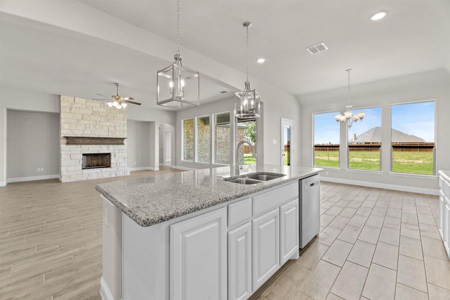 Kitchen | Concept 2796 at Coyote Crossing in Godley, TX by Landsea Homes