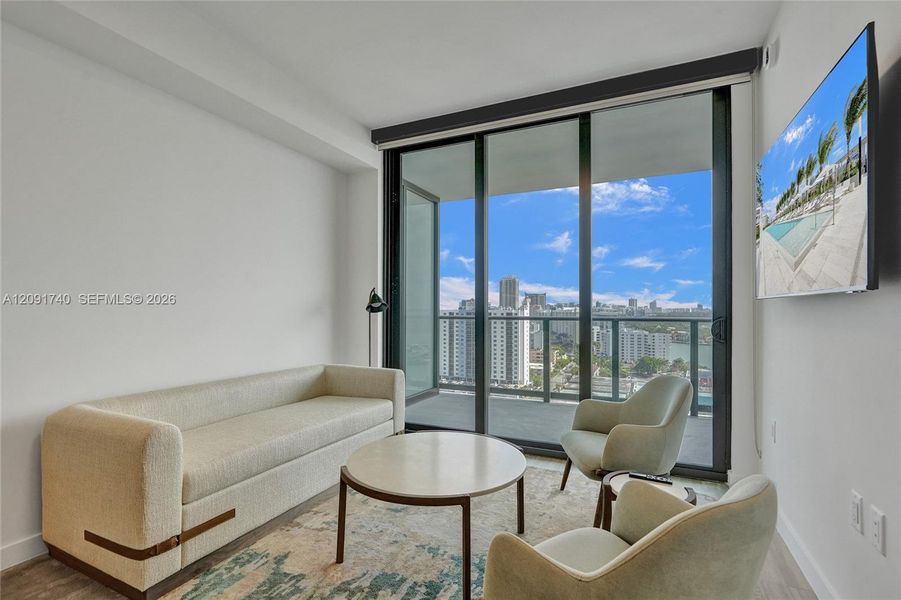 Furnished interior view inside a new home in , Miami Beach (Image 8).