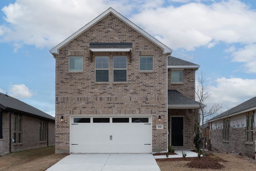 Front exterior of a new home in Churchill, Anna, TX, highlighting curb appeal (Image 1). Front exterior of a new home in Churchill, Anna, TX, highlighting curb appeal (Image 1).