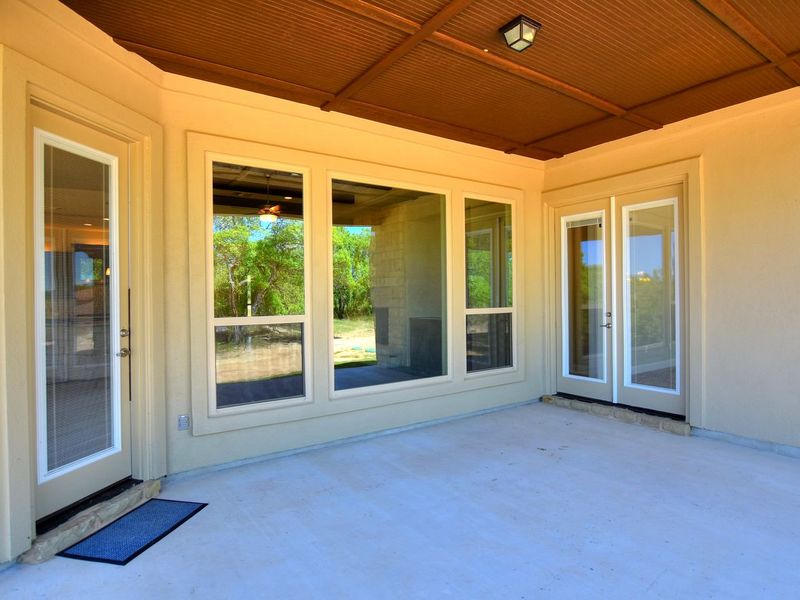 Representative exterior details of a home built from the San Simeon I by Giddens Homes in Clearwater Ranch, Liberty Hill (Image 92).