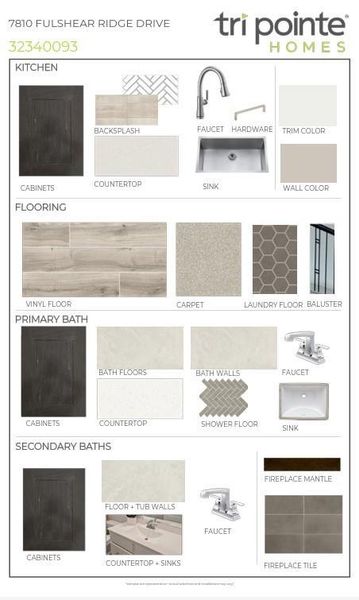 Sample of building materials used in homes in Pecan Ridge, Fulshear (Image 22).