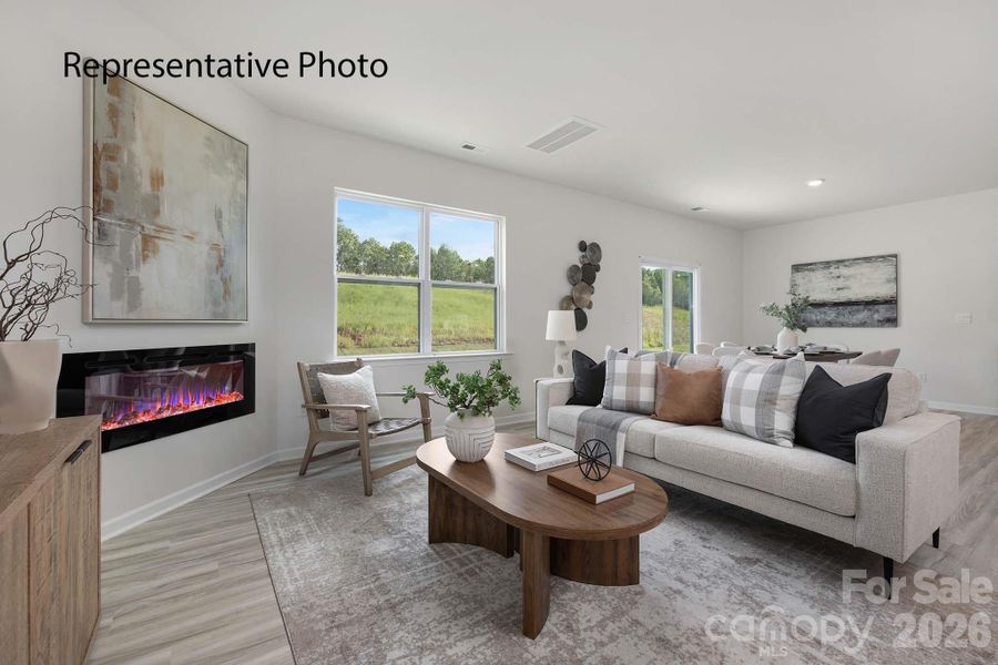 Furnished interior view inside a new home in Cardinal Creek, Charlotte (Image 10).