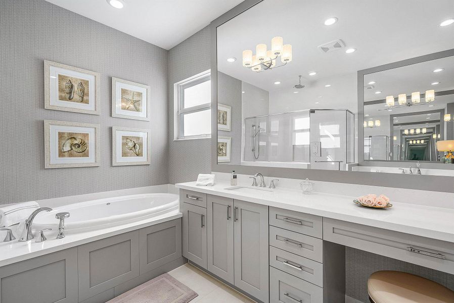 Furnished interior view inside a new home in , Boynton Beach (Image 6).