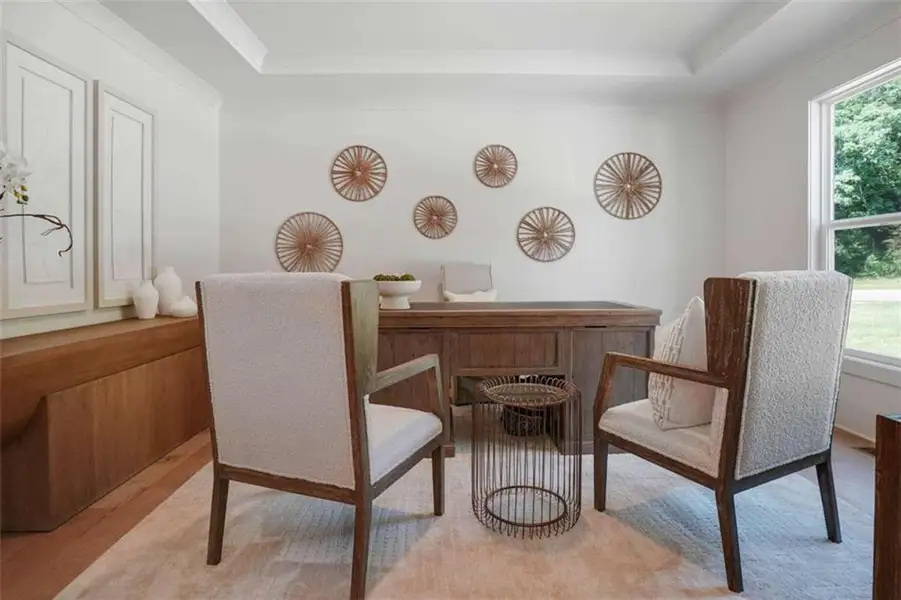 Furnished interior view inside a new home in Steeplechase, Hoschton (Image 32).