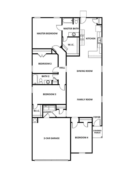 2D floor plan layout of this home in Canyon Ranch, Jarrell, TX (Image 2). 2D floor plan layout of this home in Canyon Ranch, Jarrell, TX (Image 2).